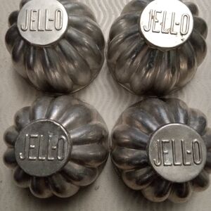 Vintage Very Collectible JELL-O Aluminum 4pc Mold Set Great Vintage Look